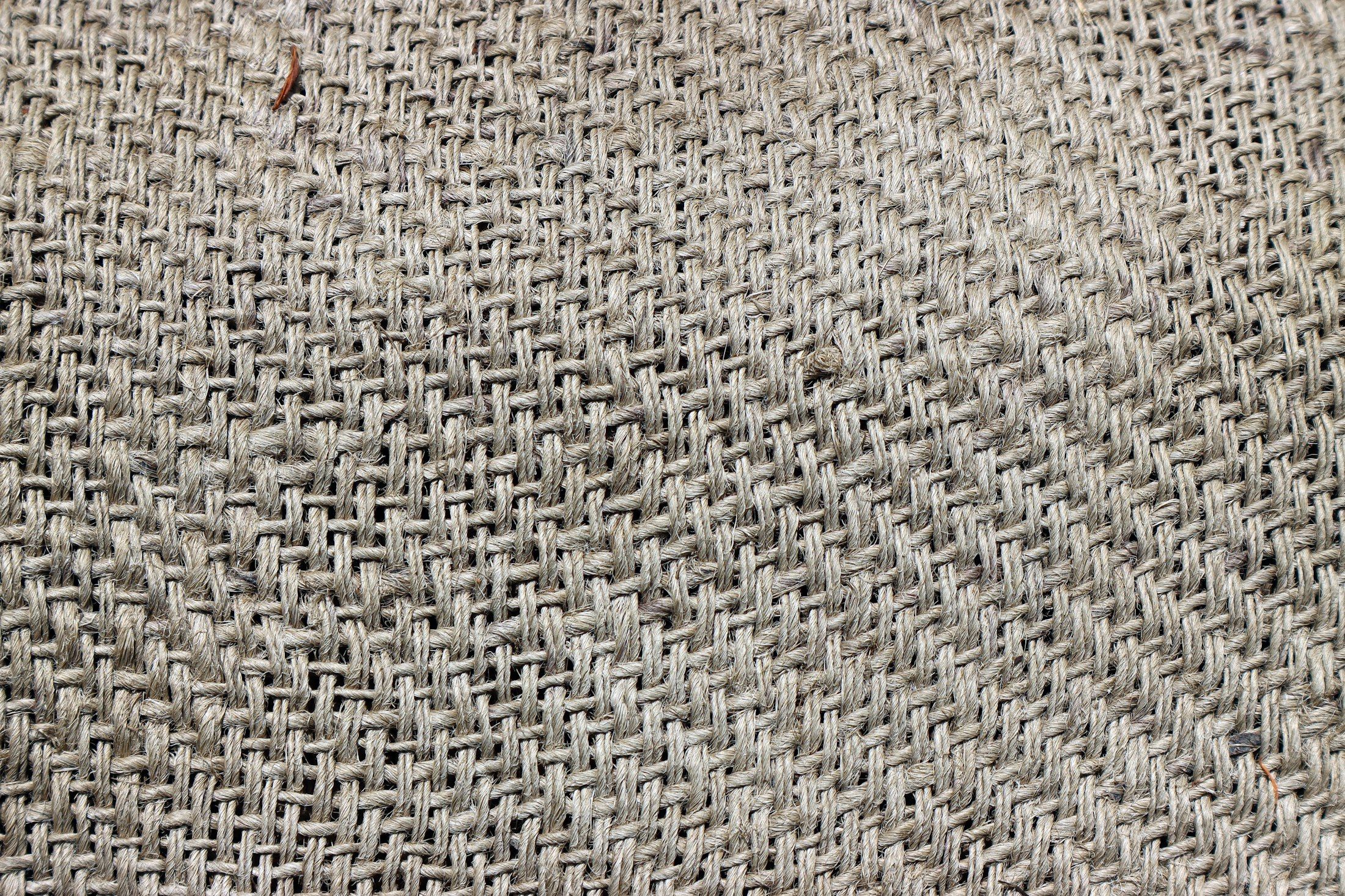 Close-up of a coarse, natural woven fabric